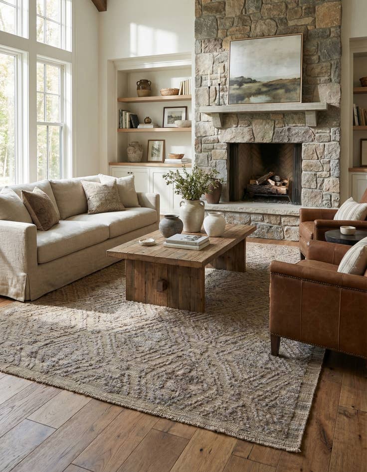 Detail image of 9' 2 x 12' 1  Hand Knotted Darya Wool Rug