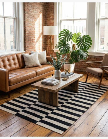 4' x 5' 10 Hand Woven Kilim Modern Wool Rug