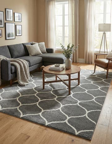 7' x 10' Lattice Frieze Rug