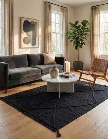 4' 4 x 6' Hand Woven Kilim Modern Wool Rug