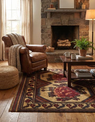 3' 11 x 6' Hand Knotted Sumak Wool Rug