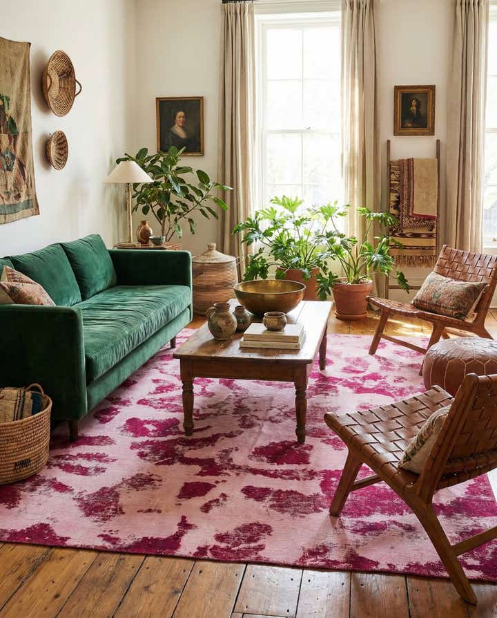6' x 8' 8 Hand Knotted Ultra Vintage Persian Wool Rug