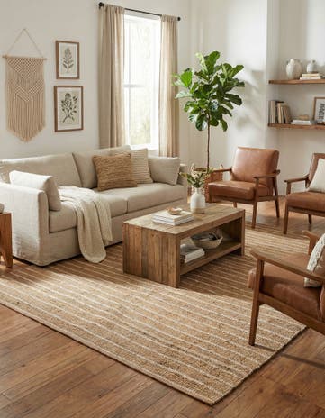 9' x 12' Hand Braided Laurel Handwoven Jute Rug
