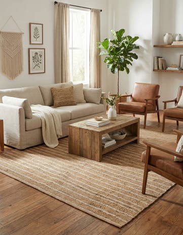9' x 12' Hand Braided Laurel Handwoven Jute Rug