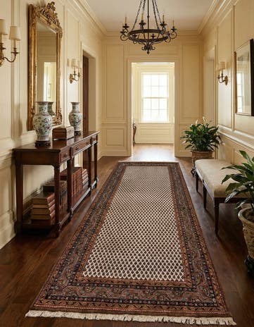 5' 3 x 10' 4 Hand Knotted Mir Wool Runner Rug