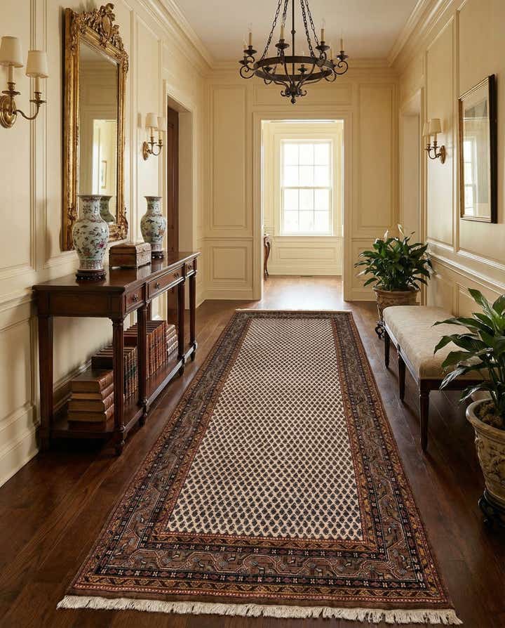 5' 3 x 10' 4 Hand Knotted Mir Wool Runner Rug