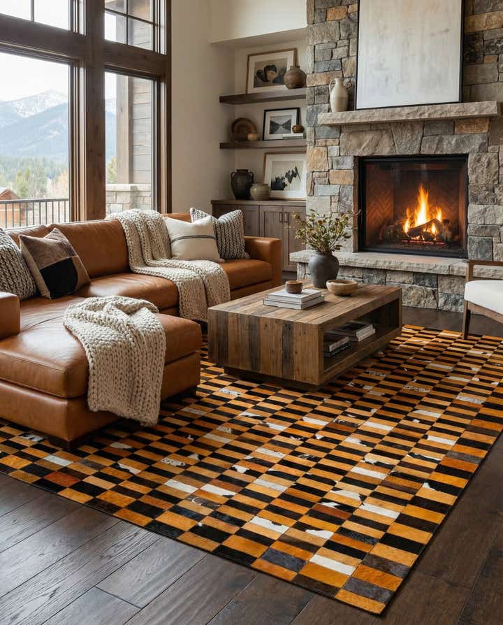 8' 1 x 9' 11 Cowhide - Patchwork Rug
