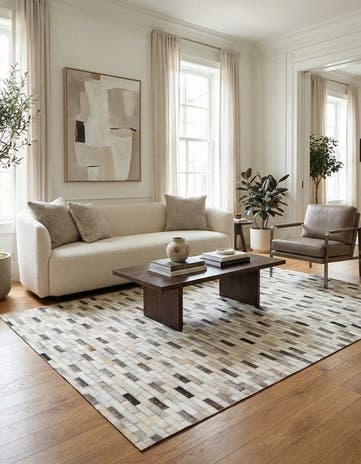 4' x 5' 11 Cowhide Stocks Rug
