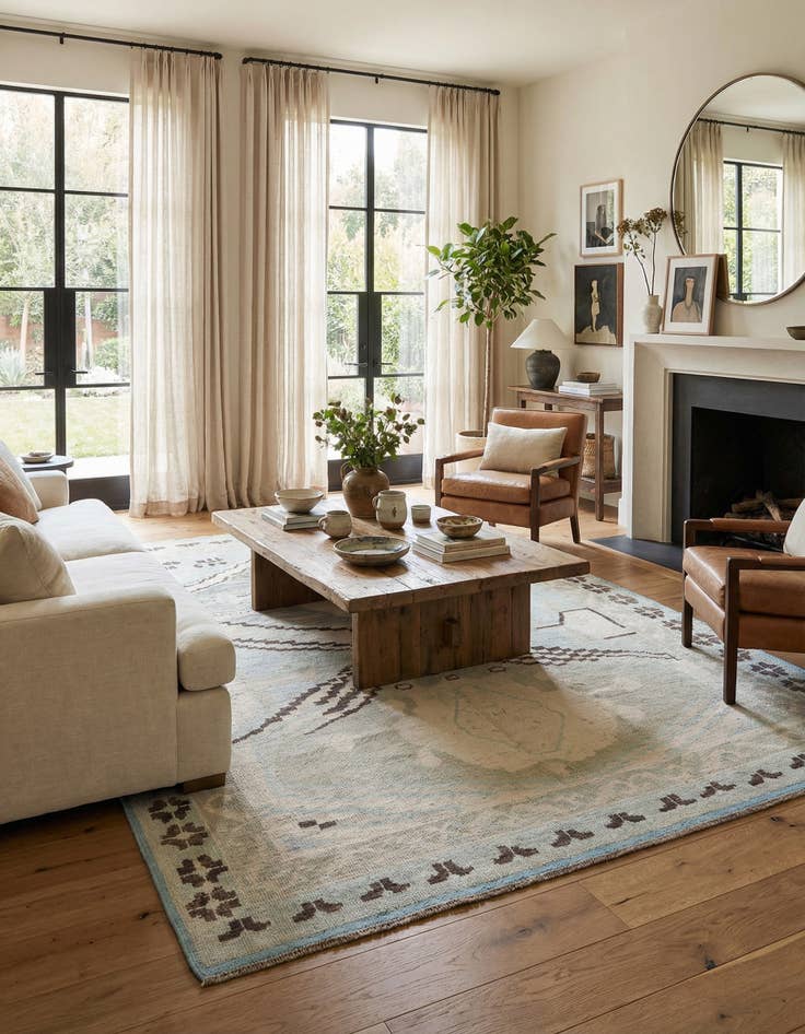 Detail image of 9' x 12' 6  Hand Knotted Moroccan Wool Rug