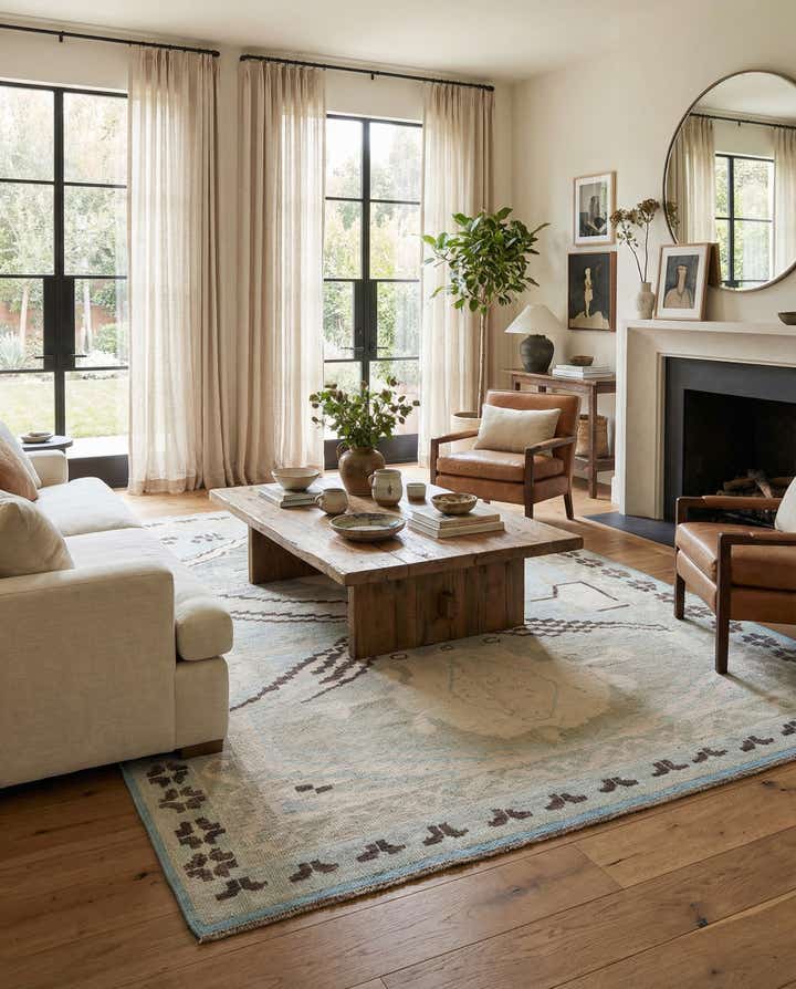 9' x 12' 6 Hand Knotted Moroccan Wool Rug