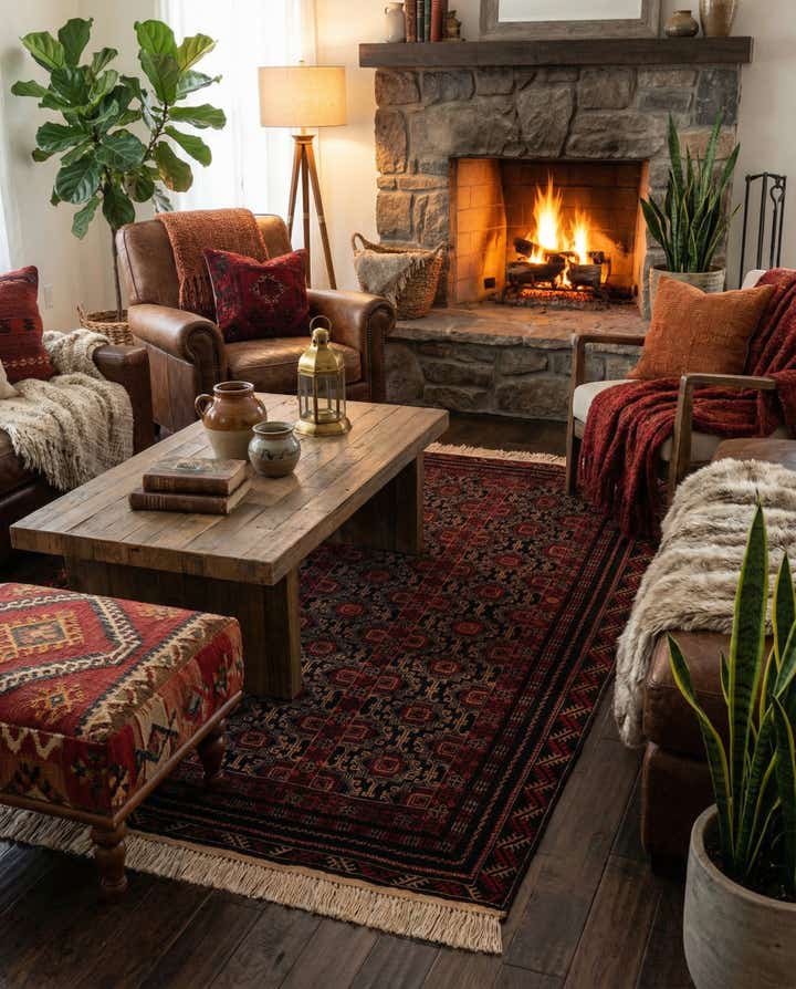 4' 1 x 6' 3 Hand Knotted Balouch Persian Wool Rug