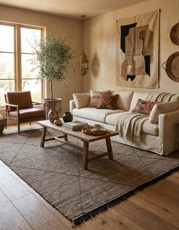 8' 6 x 9' 8 Hand Knotted Moroccan Wool Rug