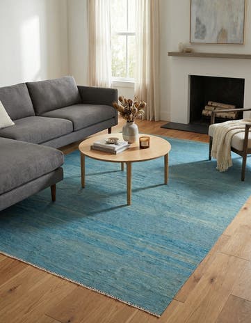 6' 10 x 9' 9 Hand Woven Kilim Modern Wool Rug