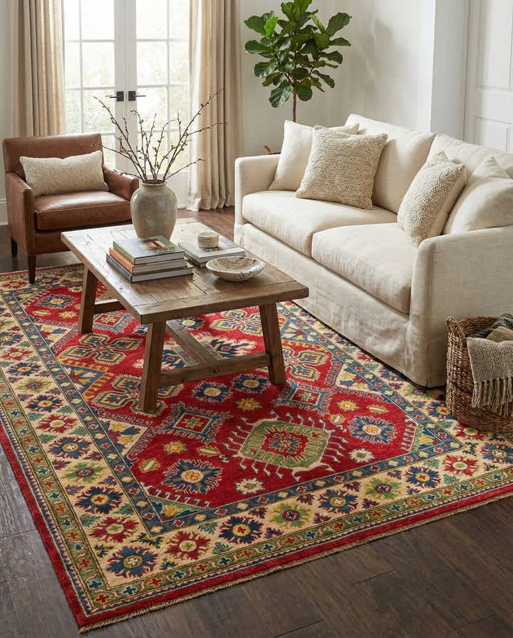 5' 10 x 9' 2 Hand Knotted Kazak Rug