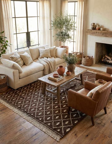 8' 3 x 10' 10 Hand Knotted Moroccan Wool Rug