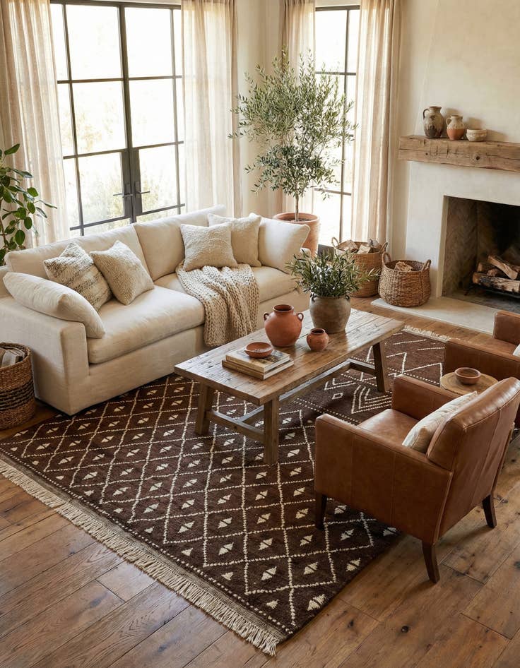 Detail image of 8' 3 x 10' 10  Hand Knotted Moroccan Wool Rug