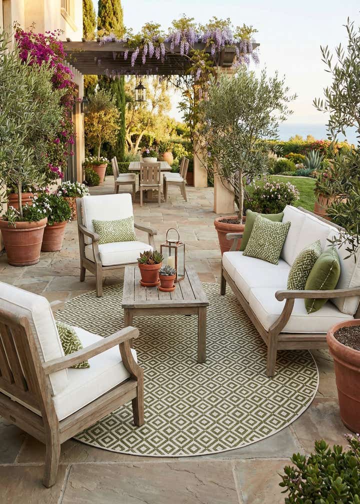 7' 10 x 10' Easy-Clean Jill Zarin Costa Rica Indoor / Outdoor Oval Rug