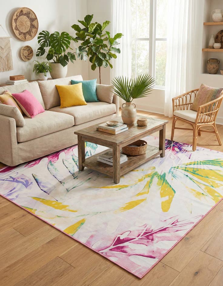 Detail image of 7' 10 x 7' 10  Washable Jill Zarin Caribbean Indoor / Outdoor Square Rug