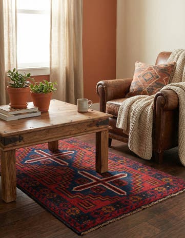 2' 10 x 4' 7 Hand Knotted Balouch Persian Wool Rug