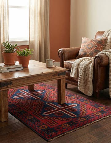 2' 10 x 4' 7 Hand Knotted Balouch Persian Wool Rug