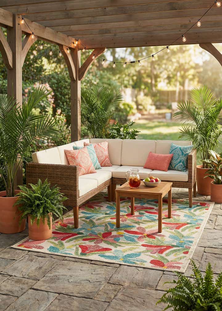 4' x 6' Easy-Clean Casablanca Indoor / Outdoor Rug