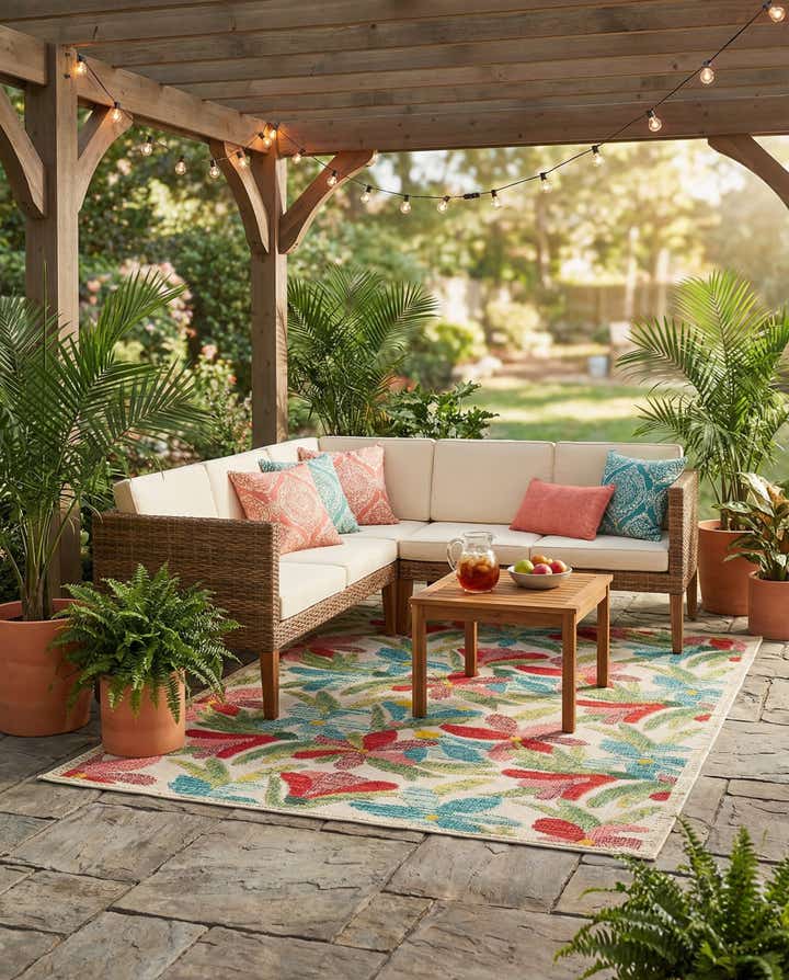 4' x 6' Easy-Clean Casablanca Indoor / Outdoor Rug