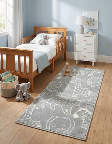 2' 2 x 4' Animals Whimsy Kids Runner Rug