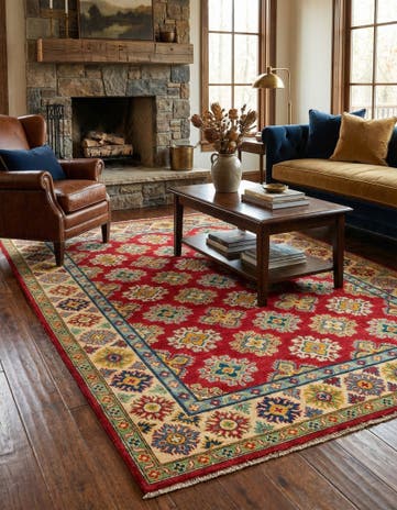 5' 6 x 8' Hand Knotted Kazak Rug