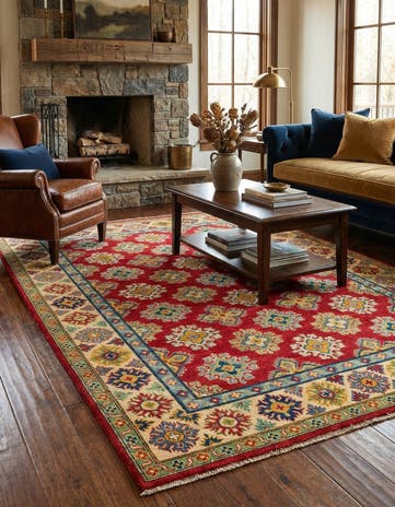 5' 6 x 8' Hand Knotted Kazak Rug