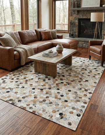 5' 4 x 7' 6 Cowhide Stocks Rug