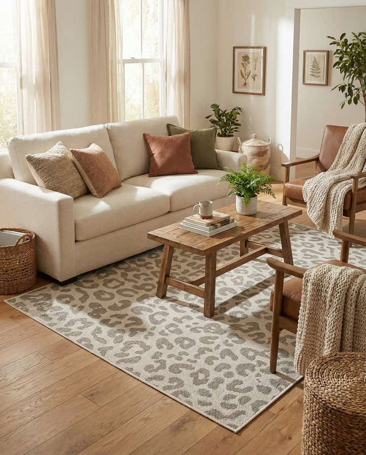 4' x 6' Easy-Clean Safari Indoor / Outdoor Rug