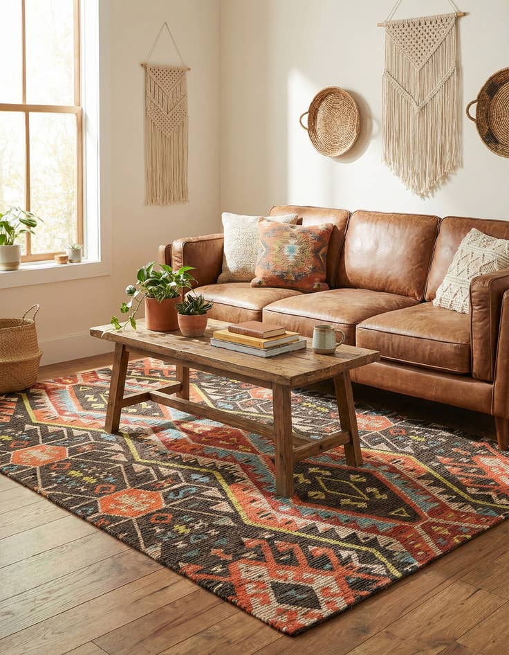 Detail image of  6' 1 x 9' Chenille Jute Rug