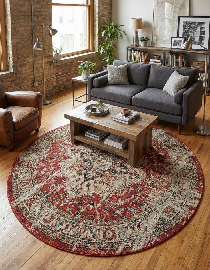 Detail image of 7' 10 x 7' 10 Saturn Round Rug