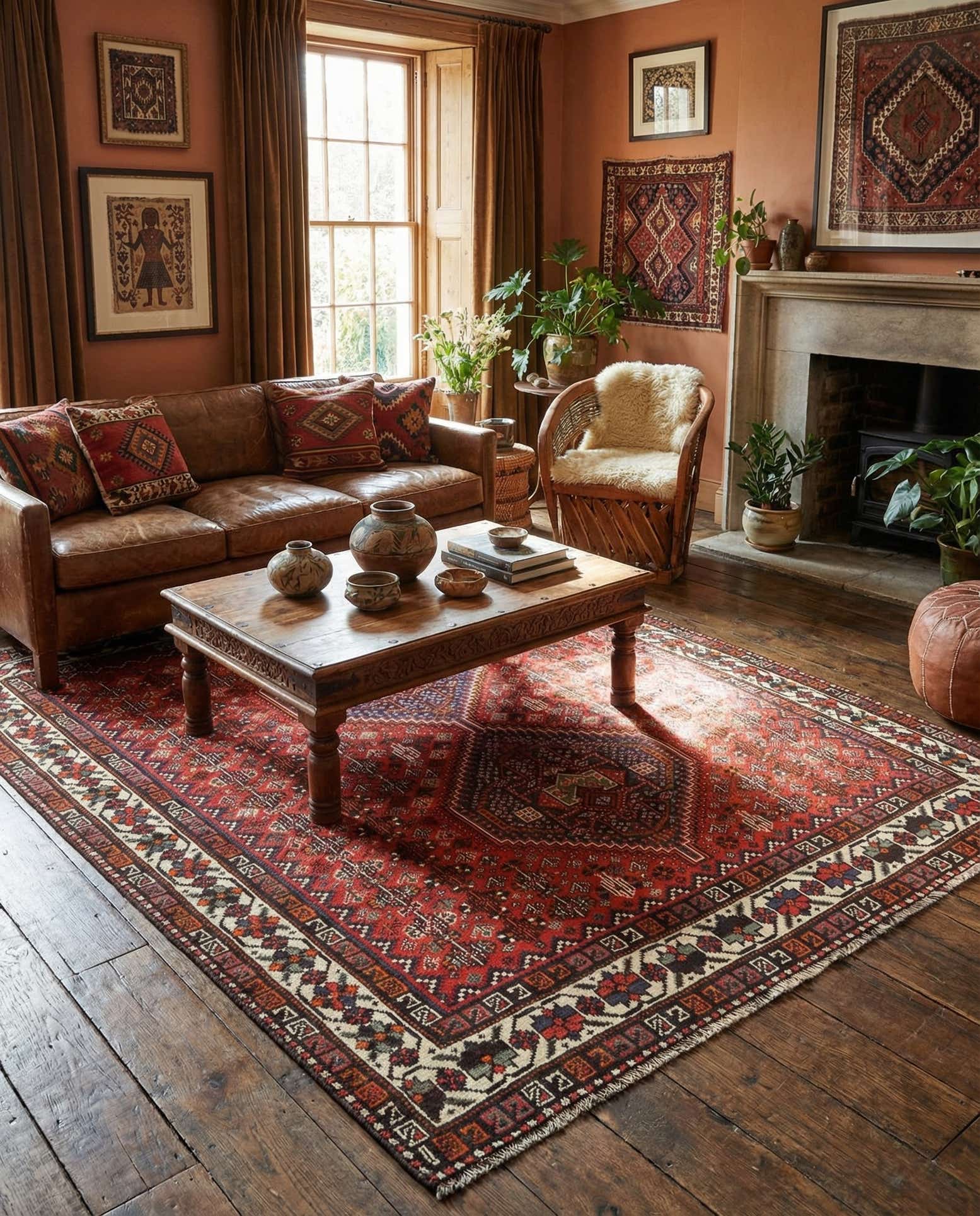5' 3 x 6' 4 Ghashghai Wool Rug