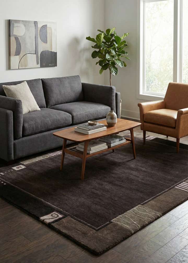 4' 8 x 6' 4 Hand Knotted Nepal Wool Rug