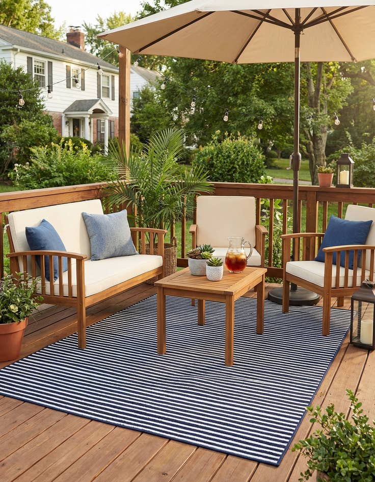 Detail image of 6' x 9'  Washable Sabrina Soto Indoor / Outdoor Rug