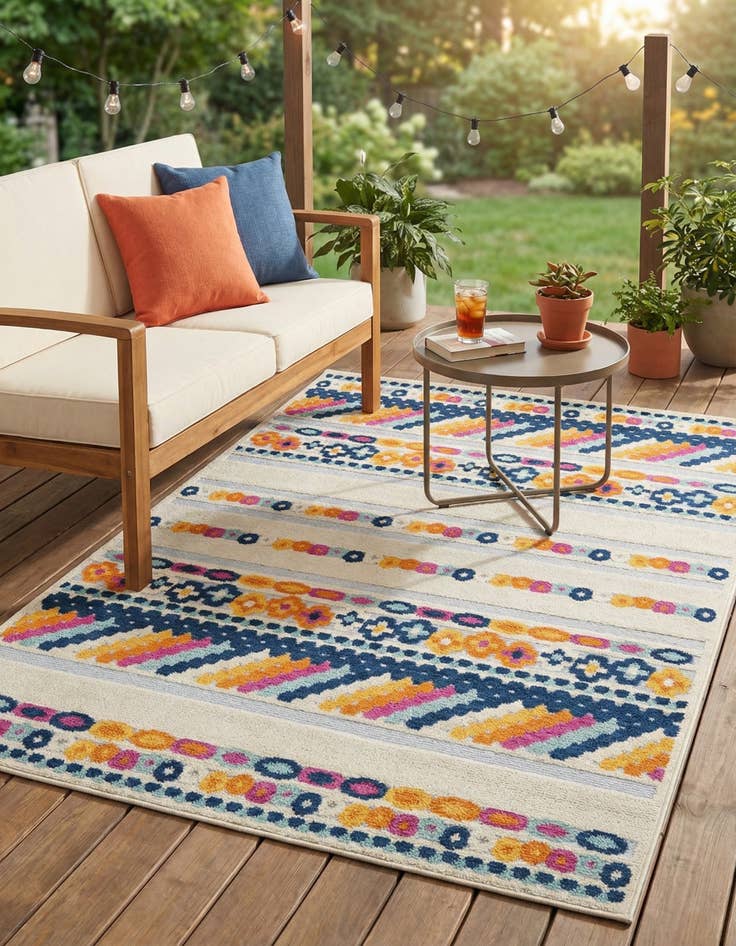 Detail image of 5' 3 x 8'  Washable Aruba Indoor / Outdoor Rug