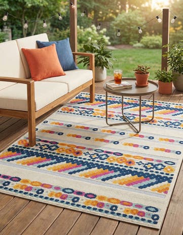 5' 3 x 8' Easy-Clean Aruba Indoor / Outdoor Rug