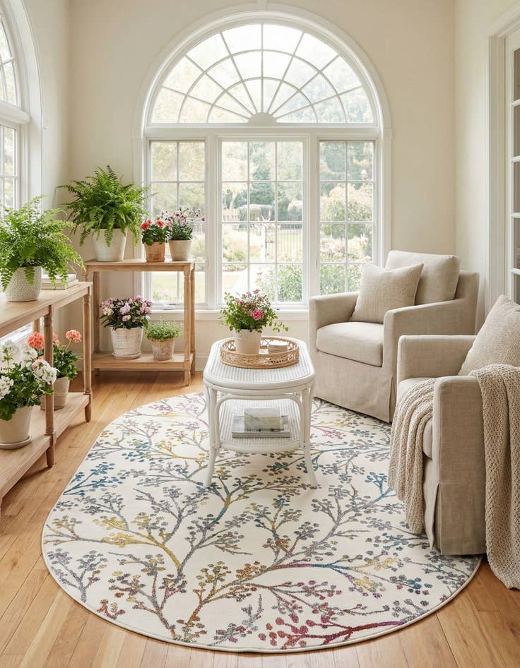 Detail image of 5' 3 x 7' 10 Blossom Oval Rug