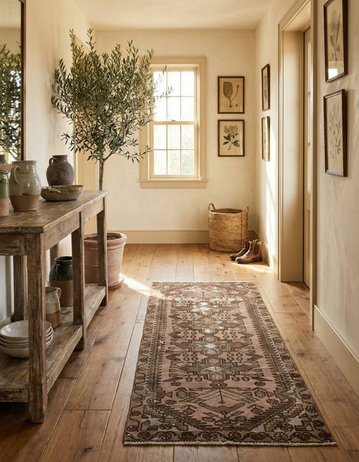 Detail image of 2' 5 x 5' 7  Hand Knotted Ultra Vintage Persian Wool Runner Rug