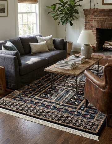 Black Bokhara Rug