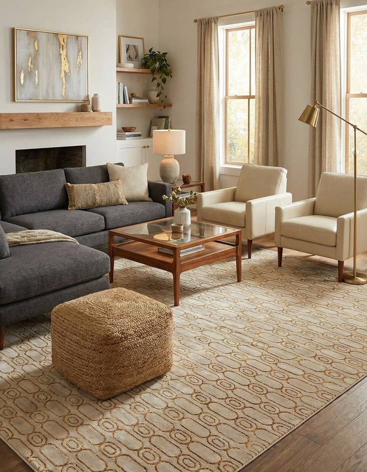 Detail image of  10' x 13' Vogue Geo Rug