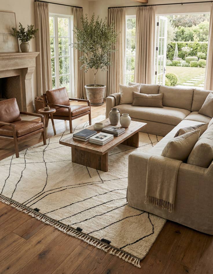 Detail image of 10' 1 x 15' 4  Hand Knotted Moroccan Wool Rug