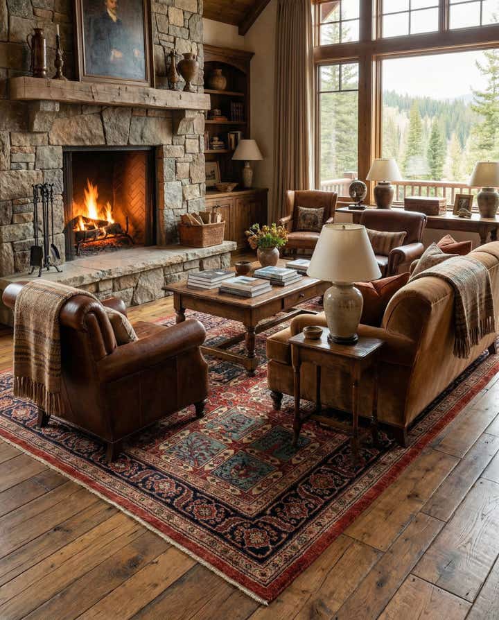 4' 7 x 6' 5 Luribaft Wool Rug