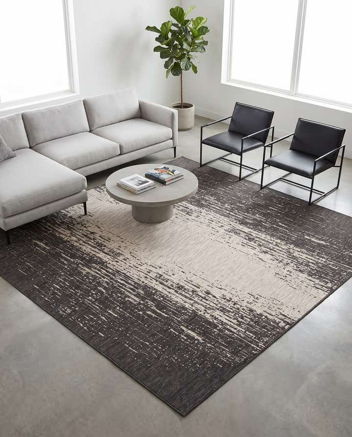 10' 8 x 10' 8 Easy-Clean Modern Indoor / Outdoor Square Rug