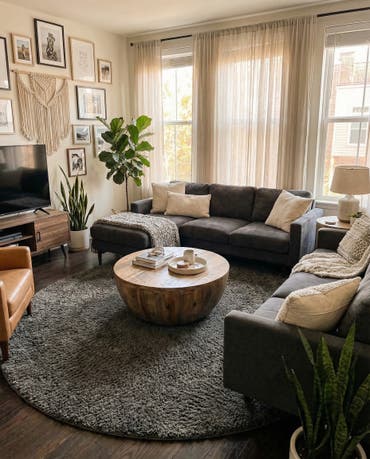  12' 4 x 12' 4 Everyday Shag Round Rug