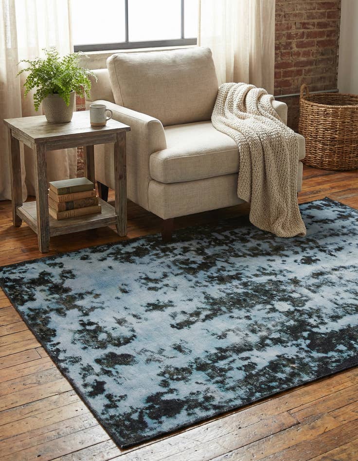 Detail image of 3' 7 x 5' 8  Hand Knotted Ultra Vintage Persian Wool Rug