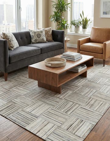 5' x 8' 3 Cowhide Stocks Rug