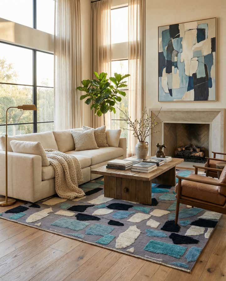 8' 3 x 10' 6 Hand Knotted Darya Wool Rug