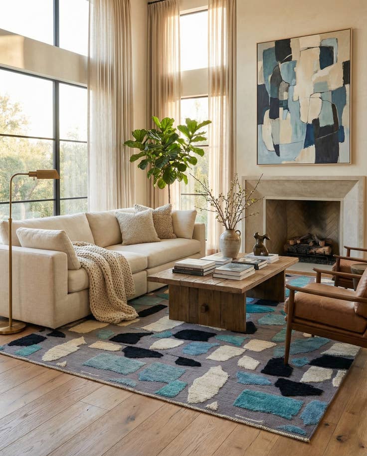 Detail image of 8' 3 x 10' 6 Hand Knotted Darya Wool Rug